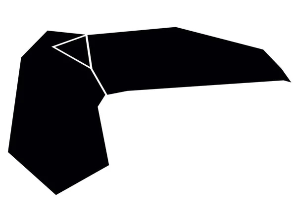 Abstract low poly toucan logo — Stock Vector