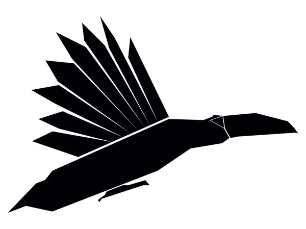 Logotipo de tucán de poliéster bajo abstracto — Vector de stock