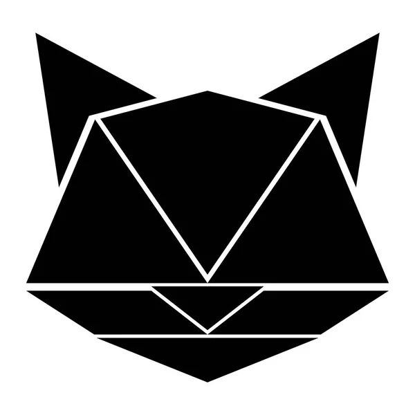 Abstraktes Low-Poly-Katzen-Symbol — Stockvektor