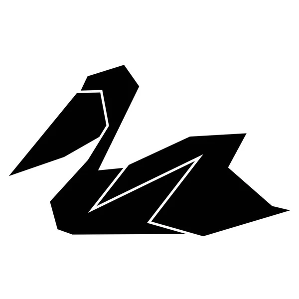 Abstracte laag poly pelikaan pictogram — Stockvector