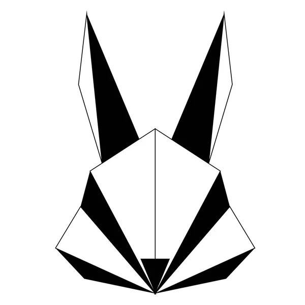 Abstraktes Low-Poly-Kaninchen-Symbol — Stockvektor