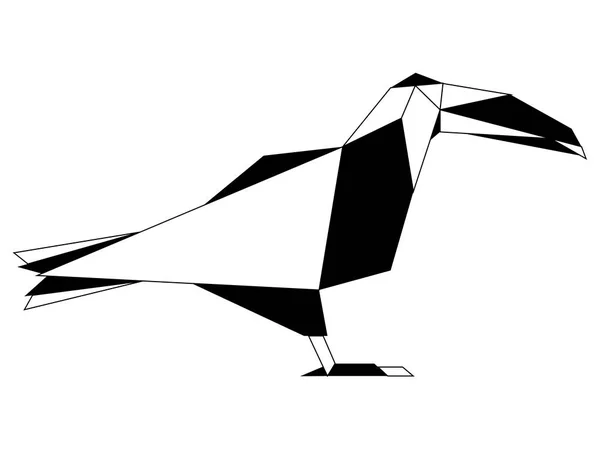 抽象低聚巨嘴鸟标志 — 图库矢量图片