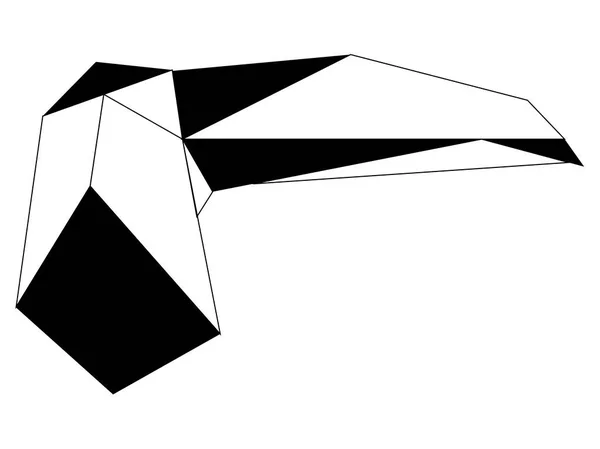 Abstrakta låg poly toucan logotyp — Stock vektor