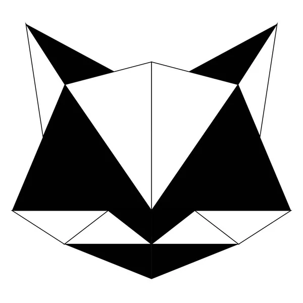 Abstraktes Low-Poly-Katzen-Symbol — Stockvektor