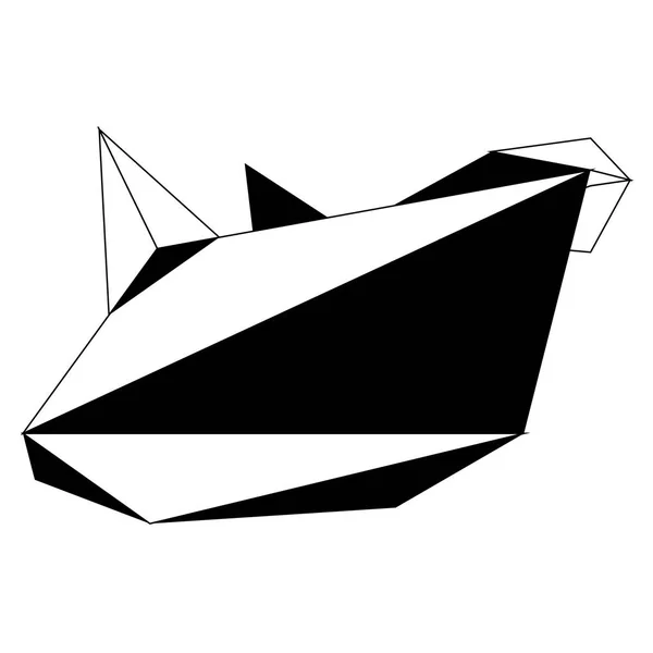 Abstrakta låg poly rhino ikonen — Stock vektor