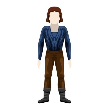 İzole edilmiş ortaçağ halk karakteri