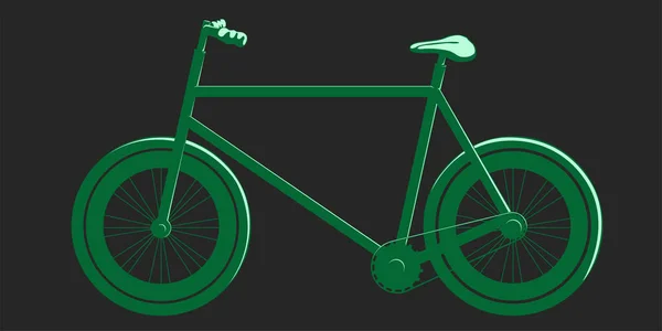 Silueta aislada de color de una bicicleta — Vector de stock