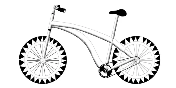 Silueta aislada de una bicicleta — Vector de stock