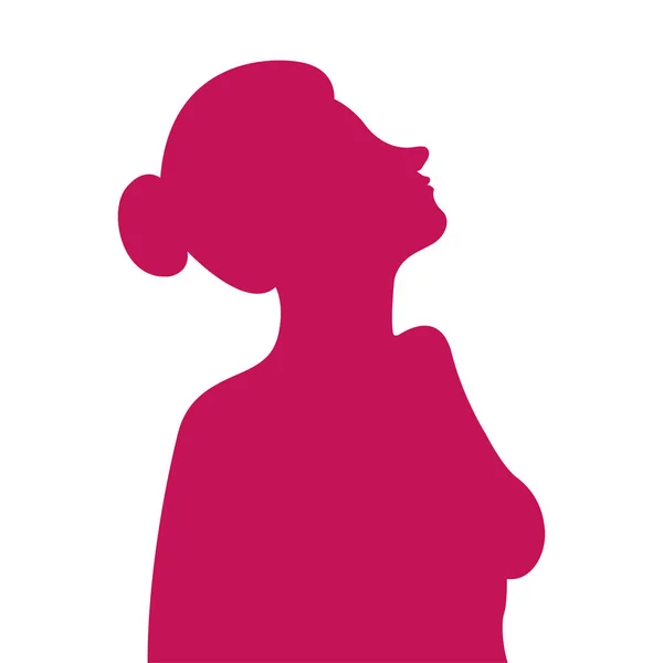 Silhouette d'une fille — Image vectorielle