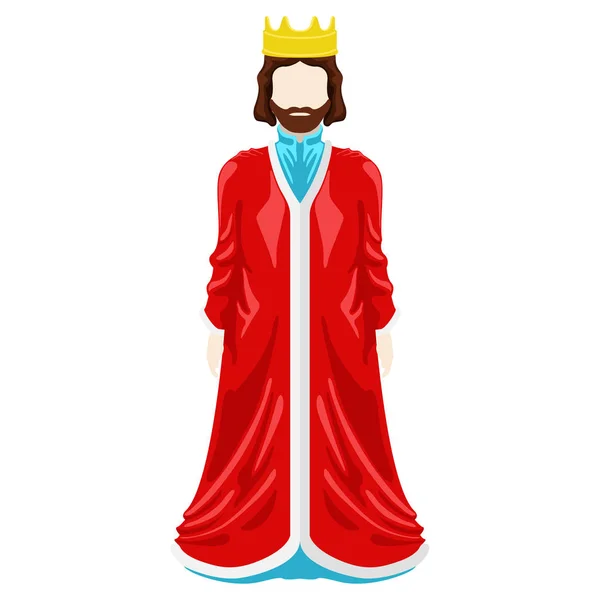 Isolated medieval king character — Stock Vector