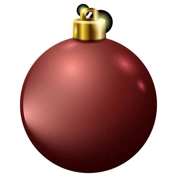 Icône de boule de Noël rouge — Image vectorielle