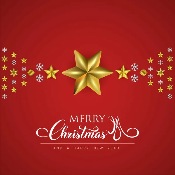 Merry christmas poster — Stock Vector