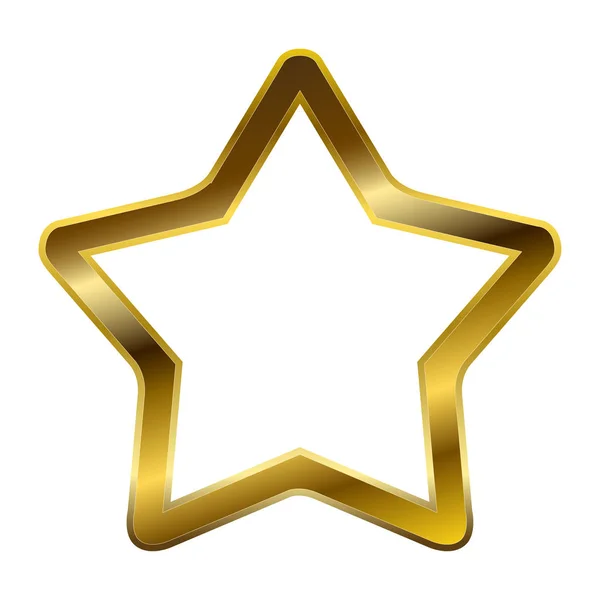 Estrela dourada isolada — Vetor de Stock
