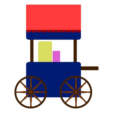 İzole edilmiş karnaval arabası.