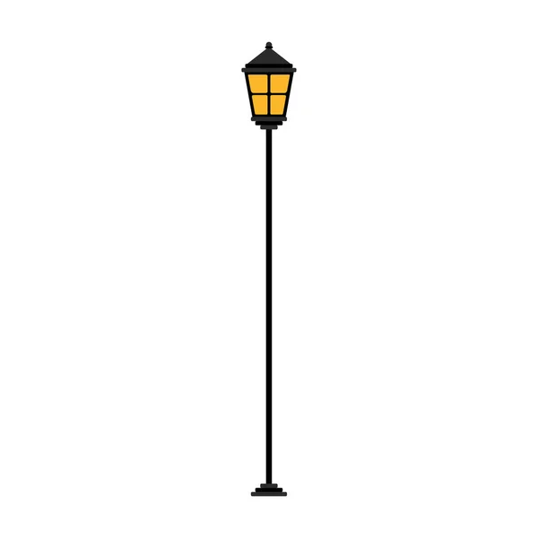 Odizolowana lampa publiczna vintage — Wektor stockowy