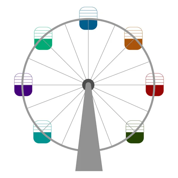 Rueda de ferris aislada — Archivo Imágenes Vectoriales