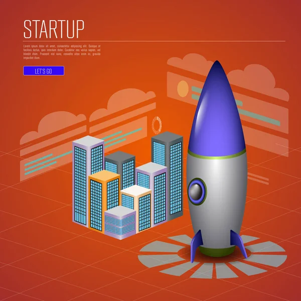 Business startup illustration — Stock Vector
