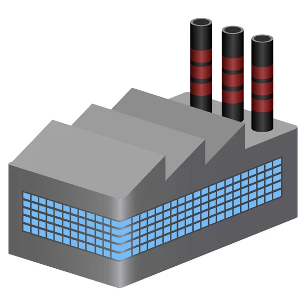 Izolovaný obrázek továrny — Stockový vektor