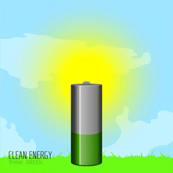 Clean energy illustration — Stock Vector