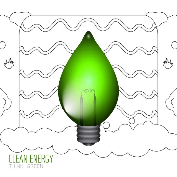 Illustrazione dell'energia pulita — Vettoriale Stock