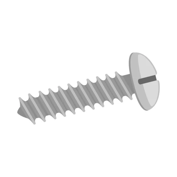 Isolated screw image — Stock Vector