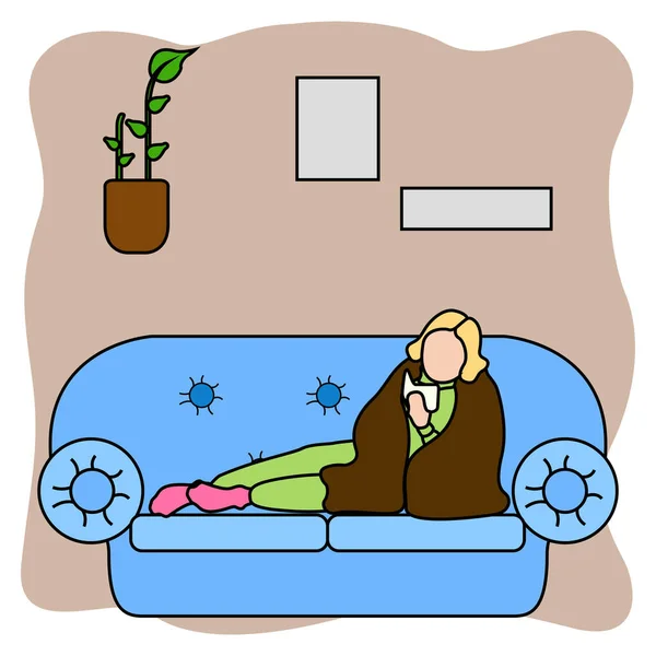 Personne en état de relaxation — Image vectorielle