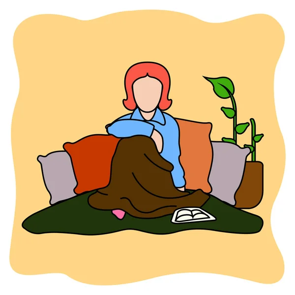 Personne en état de relaxation — Image vectorielle