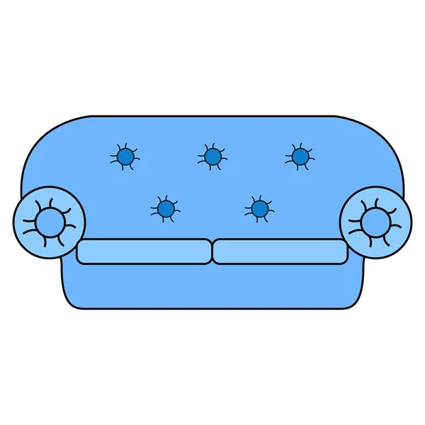 Μεμονωμένος άνετος καναπές — Διανυσματικό Αρχείο
