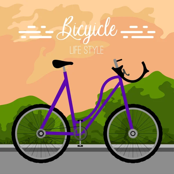 Isolated bicycle poster — Stock Vector