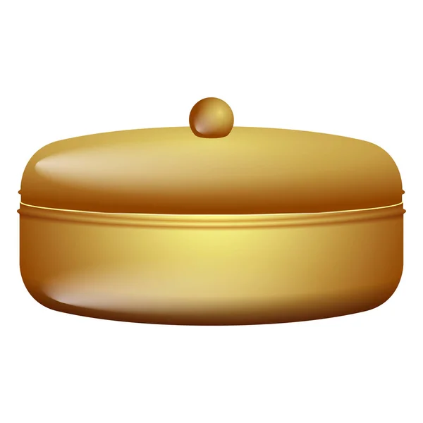 Vaso de oro de lujo aislado — Vector de stock
