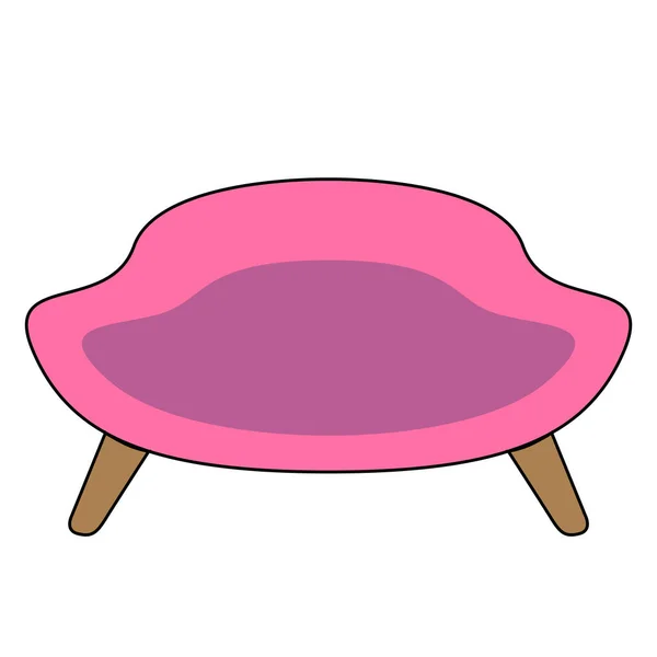 Μεμονωμένη μοντέρνα ροζ καρέκλα — Διανυσματικό Αρχείο