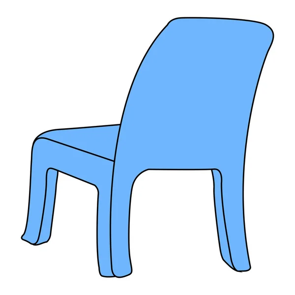 Silla azul aislada — Vector de stock