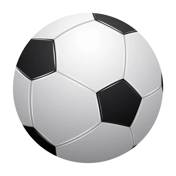 Ізольований реалістичний футбольний м'яч — стоковий вектор