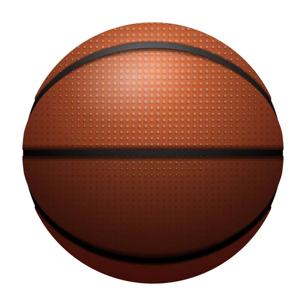 Isolierter realistischer Basketball — Stockvektor