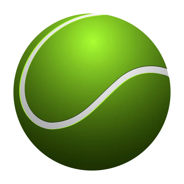 İzole edilmiş gerçekçi tenis topu — Stok Vektör