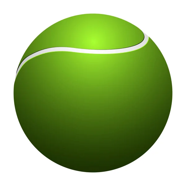 Balle de tennis réaliste isolée — Image vectorielle