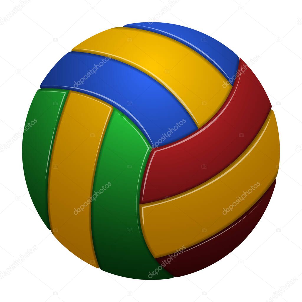 Isolated realistic volleyball ball