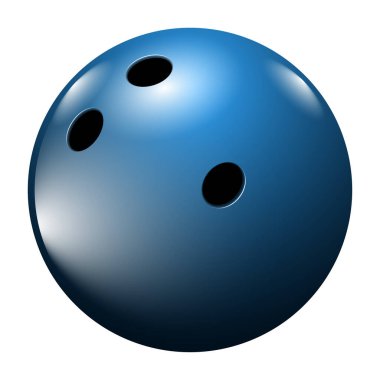 İzole edilmiş gerçekçi bowling topu