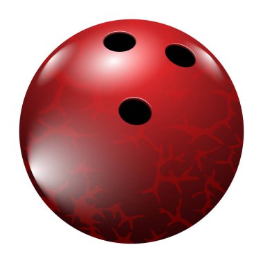 İzole edilmiş gerçekçi bowling topu