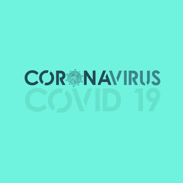 Cartel de Coronavirus con una imagen de virus — Vector de stock