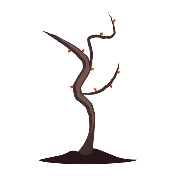 Icono de árbol aislado — Vector de stock