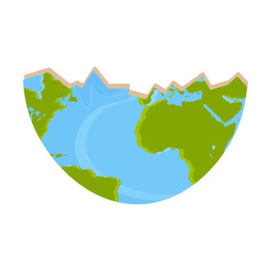 İzole edilmiş dünya gezegeni kırıldı.