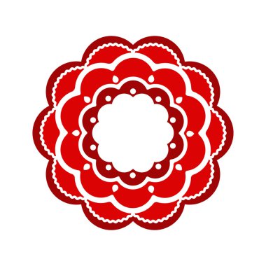 İzole edilmiş kırmızı soyut çiçek