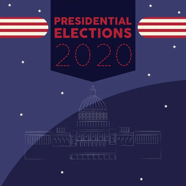 Αφίσα εκλογών των Ηνωμένων Πολιτειών — Διανυσματικό Αρχείο