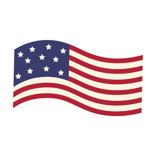 Izolovaná vlajka Spojených států — Stockový vektor