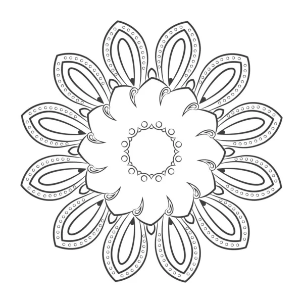 Modello floreale schema mandala — Vettoriale Stock
