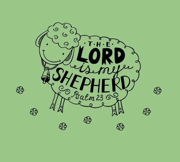 Psalm 23 de Here is mijn herder — Stockvector