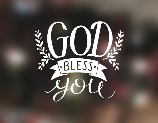 Hand lettering God bless you. — Stock Photo, Image