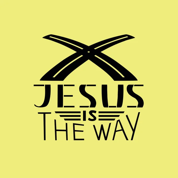 Moderne Handschrift Jesus ist der Weg. — Stockvektor