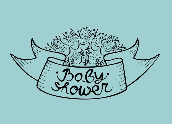 Felicitaciones por el nacimiento de un niño Baby shower . — Archivo Imágenes Vectoriales